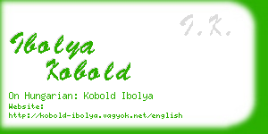 ibolya kobold business card